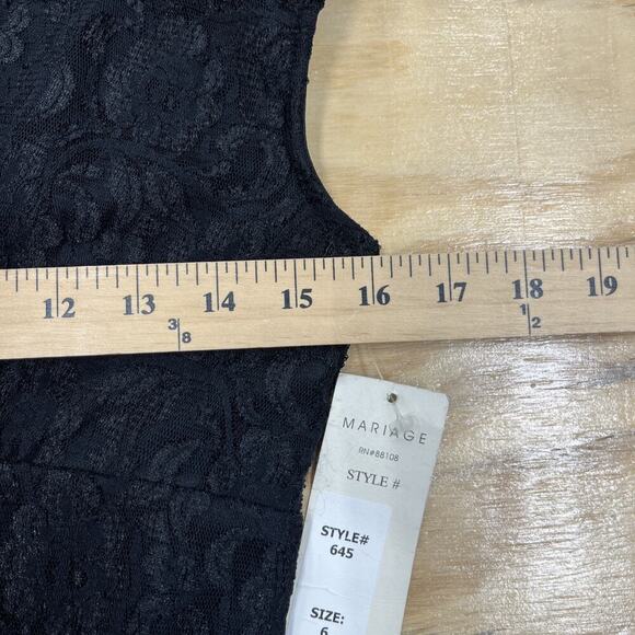 Vintage Mariage Lace Hi Low Maxi Dress Size 6 Black Lace Bohemian Whimsigoth - Picture 12 of 15